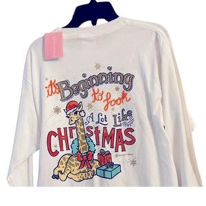 Itsa Girl Thing Christmas Long Sleeve Tee Shirt Girls Size Large